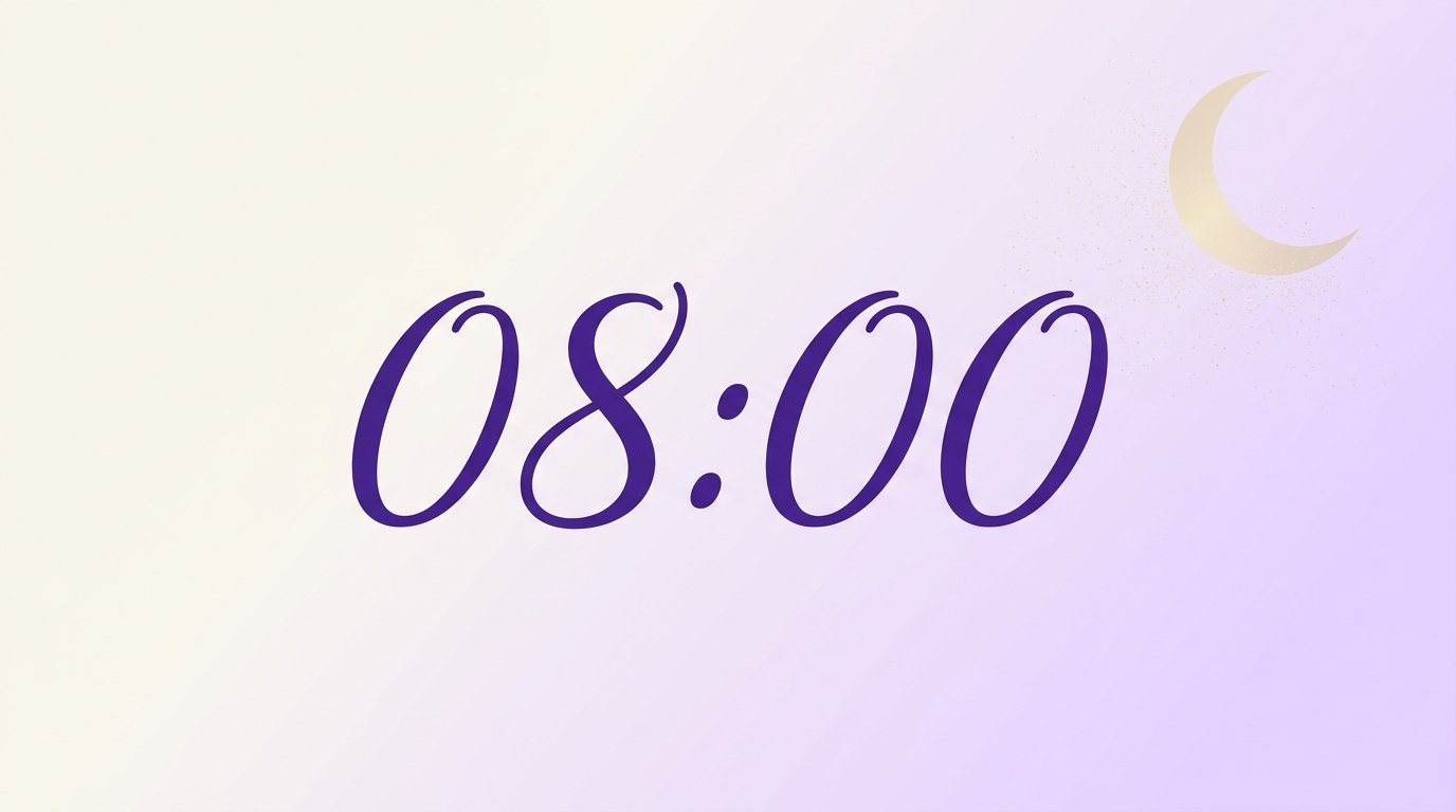 Heure miroir 08h00