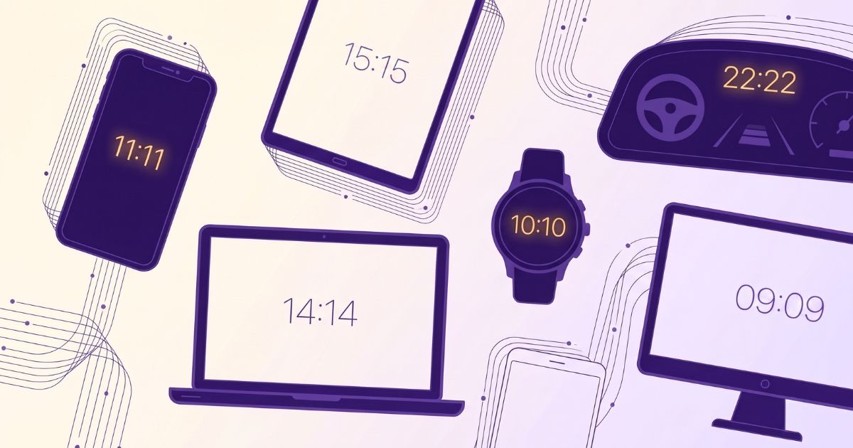 Le téléphone et les heures miroir